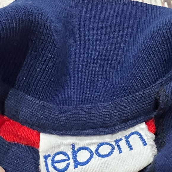 Vinage Polo Rugby Style Red and Blue Long Sleeve Casual Shirt - Picture 7 of 7